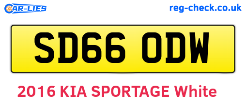 SD66ODW are the vehicle registration plates.