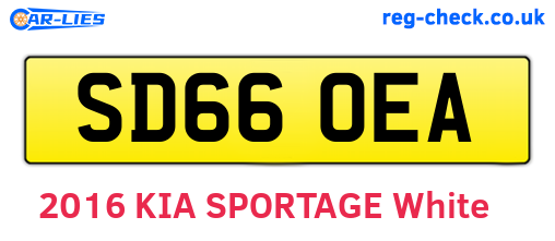 SD66OEA are the vehicle registration plates.