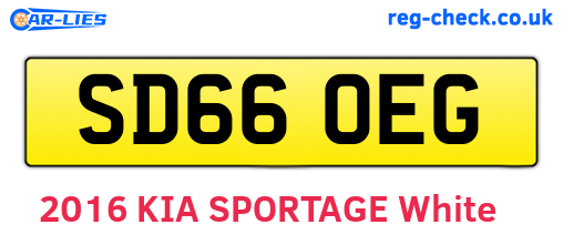 SD66OEG are the vehicle registration plates.