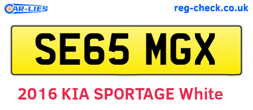 SE65MGX are the vehicle registration plates.