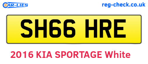SH66HRE are the vehicle registration plates.