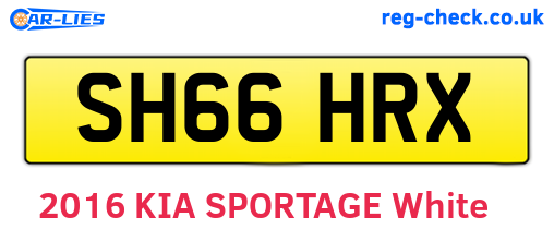 SH66HRX are the vehicle registration plates.