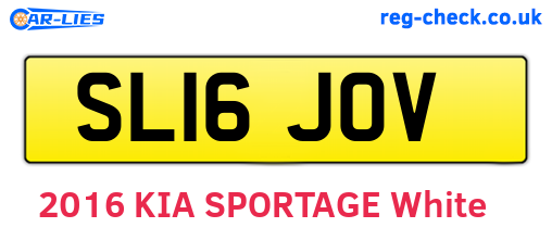 SL16JOV are the vehicle registration plates.