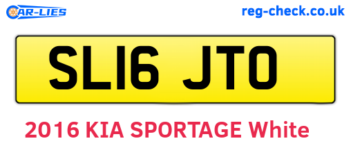 SL16JTO are the vehicle registration plates.