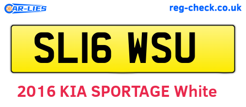 SL16WSU are the vehicle registration plates.
