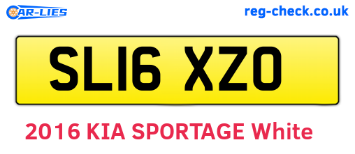 SL16XZO are the vehicle registration plates.