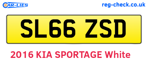 SL66ZSD are the vehicle registration plates.