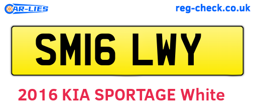 SM16LWY are the vehicle registration plates.