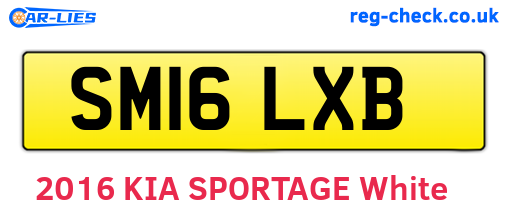 SM16LXB are the vehicle registration plates.