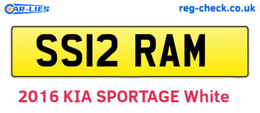 SS12RAM are the vehicle registration plates.