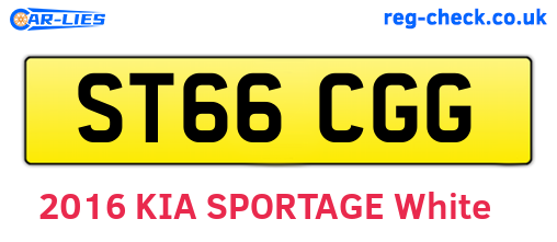 ST66CGG are the vehicle registration plates.