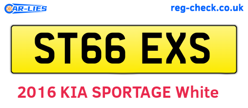 ST66EXS are the vehicle registration plates.