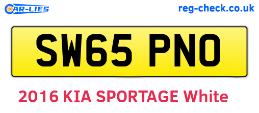 SW65PNO are the vehicle registration plates.