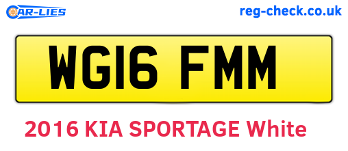WG16FMM are the vehicle registration plates.