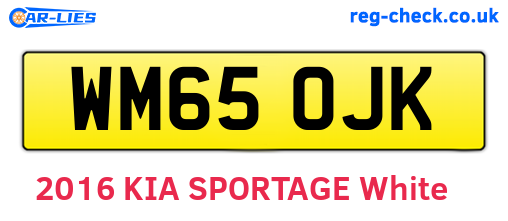 WM65OJK are the vehicle registration plates.