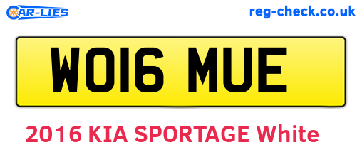 WO16MUE are the vehicle registration plates.