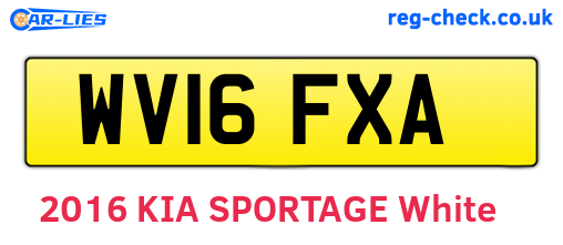 WV16FXA are the vehicle registration plates.