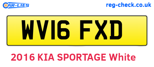 WV16FXD are the vehicle registration plates.