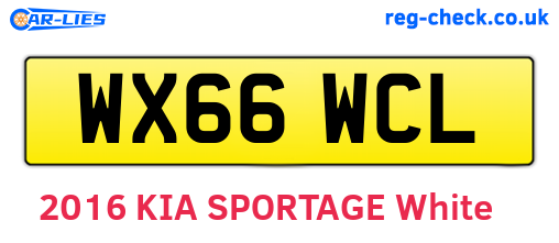WX66WCL are the vehicle registration plates.