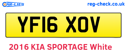 YF16XOV are the vehicle registration plates.