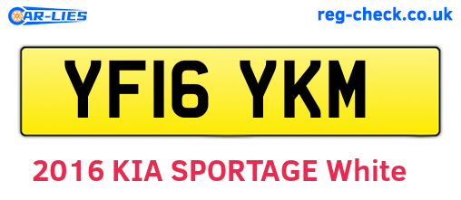 YF16YKM are the vehicle registration plates.