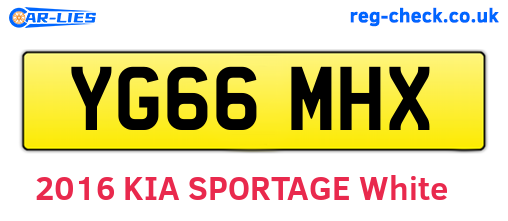 YG66MHX are the vehicle registration plates.