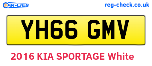 YH66GMV are the vehicle registration plates.