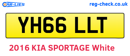YH66LLT are the vehicle registration plates.