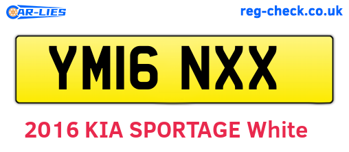 YM16NXX are the vehicle registration plates.