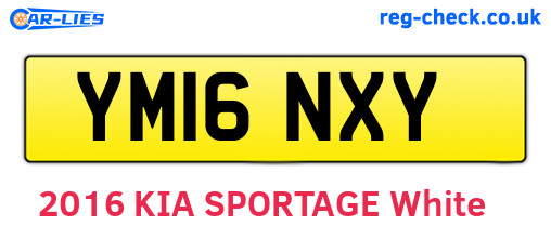 YM16NXY are the vehicle registration plates.