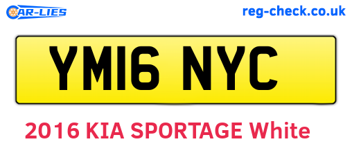 YM16NYC are the vehicle registration plates.