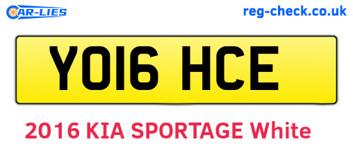 YO16HCE are the vehicle registration plates.
