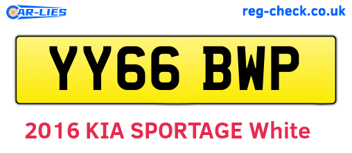 YY66BWP are the vehicle registration plates.