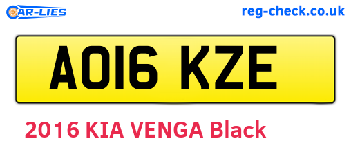 AO16KZE are the vehicle registration plates.