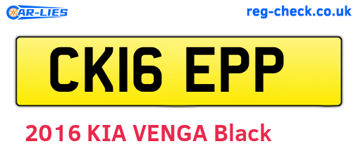 CK16EPP are the vehicle registration plates.