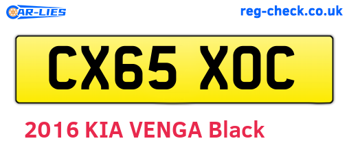CX65XOC are the vehicle registration plates.