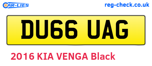 DU66UAG are the vehicle registration plates.
