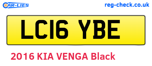 LC16YBE are the vehicle registration plates.