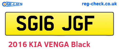 SG16JGF are the vehicle registration plates.