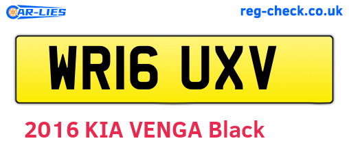 WR16UXV are the vehicle registration plates.