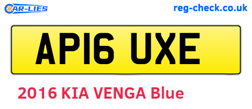 AP16UXE are the vehicle registration plates.