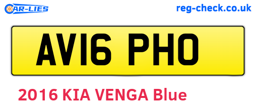 AV16PHO are the vehicle registration plates.