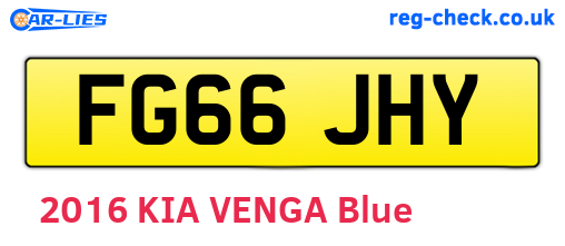 FG66JHY are the vehicle registration plates.
