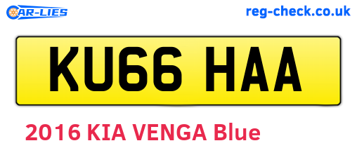 KU66HAA are the vehicle registration plates.