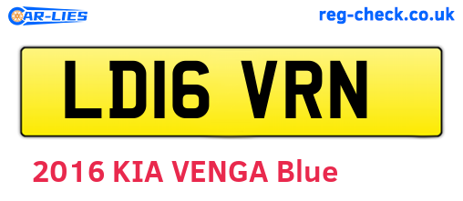 LD16VRN are the vehicle registration plates.