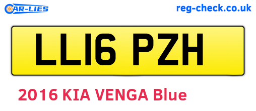 LL16PZH are the vehicle registration plates.