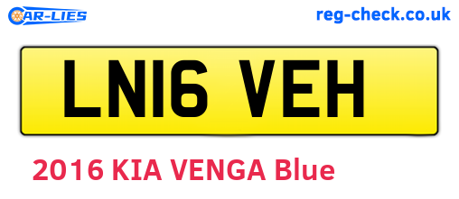 LN16VEH are the vehicle registration plates.