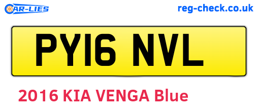 PY16NVL are the vehicle registration plates.