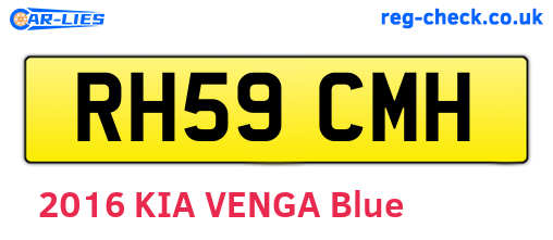 RH59CMH are the vehicle registration plates.