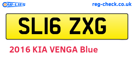 SL16ZXG are the vehicle registration plates.